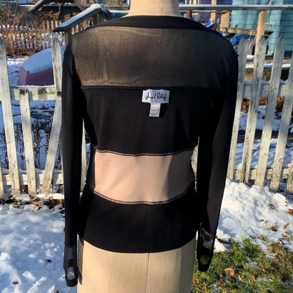 💗 HOST PICK 💗   Joseph Ribkoff Black/Nude Stretchy Top - Picture 11 of 13